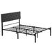 Metal Platform Bed Frame with Diamond Stitched Square Headboard