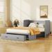 Queen Size Murphy Bed, Queen Cube Cabinet Bed with USB Port and a Large Drawer for Multipurpose Guest Room Bedroom, Grey