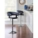 Roxie Faux Leather and Chrome Adjustable Height Bar Stool