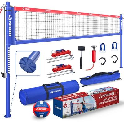 Patiassy Outdoor Portable Volleyball Net Set System for Backyard Adjustable