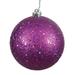Vickerman 6" Plum Sequin Ball Ornament, 4 per Bag - Purple