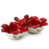 Wintrberry Cardinal 2-section Serve Bowl