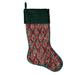 Vickerman 20" Green/Red Sequin Pattern Christmas Stocking.