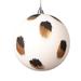 Vickerman 4.75" Matte White Ball Ornament with Gold and Black Brush Strokes, 4 per bag.