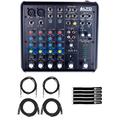 Alto Professional TrueMix 600 6-Channel Compact USB Mixer with Cables Package