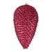 Vickerman 7" Berry Red Matte Glitter Pinecone Christmas Ornament, 4 per pack