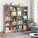 Wood Bookcase Bookshelf Fresstanding Storage Shelves Gray - 52 x 63