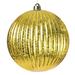 Vickerman 8" Gold Shiny Lined Mercury Ball Ornament.