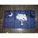 2.5 X 4 Ft Embroidered Sewn South State Nylon Flag 2.5 X 4 Sleeved