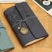 Lmtime 2PCS A6 Loose Leaf Vintage Style Binding Creative Ledger Diary Notebook Notebook Leather Notepad Small Notebook