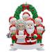 2023 New Personalized Signature Reindeer Family Christmas Tree Ornament Cute Deer Santa Claus Unique Xmas Decor