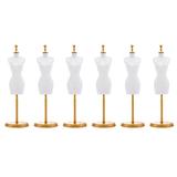 Etereauty Doll Mannequin Dress Form Mini Stand Clothes Display Dollhouse Torso Model Sewing Forms Miniature Decor Accessories