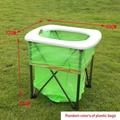 Folding Bucket Toilet Portable Camping Travel Hiking Emergency Outdoor Potty