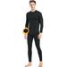 qualidyne Menâ€™s Thermal Underwear Fleece Lined Base Layer Long Johns Set Top and Bottom Winter Sports Suits