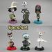 6Pcs The Nightmare Before Christmas Action Figure Car Interior Decoration Anime Jack Saly Zero Animation Accessories Gift