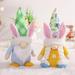 2pcs Easter Bunny Gnomes Doll Faceless Gnome Plush Dwarf Elf Dolls Knitted Doll Pendants Kids Gift Easter Rabbit Ornaments