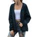 Shpwfbe Cardigan For Women Fall Clothes For Women 2023 Womens Fashion Casual Solid Color Zip Pocket Panel Hooded Raincoat Jacket Coat Jackets For Women Dark Blue XL