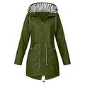 Shpwfbe Rain Jacket Women Rain Coat Women S Breathable 5Xl Large Sizes Raincoat Black Softshell Jacket Yellow Outdoor Jacket Transition Jacket Lightweight Jacket Winter Coat Army Green M