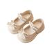 Children Girls Spring Autumn Korean Style Fashion Princess Style Retro Patent Leather Cute Pearl Bow Design Dance Shoes Leather Shoes Beans Shoes