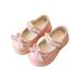 Children Girls Spring Autumn Korean Style Fashion Princess Style Retro Patent Leather Cute Pearl Bow Design Dance Shoes Leather Shoes Beans Shoes