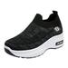 gvdentm Womens Slip On Sneakers Women s Running Shoes Tennis Walking Fashion Sneakers Black 6.5