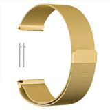 Milanese Band Replacement Quick Release Stainless Steel Magnetic Clasp Wrist Bracelet Watch Band Strap For Men s Women s Watch (22mm-Gold)