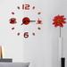 3D DIY Roman Numbers Acrylic Mirror Wall Sticker Clock Home Decor Mural