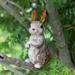 WNG Easter Rabbit Decoration Tree Resin Statue Decoration Home Balcony Garden Outdoor Decoration Easter Gift