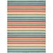 cabana collection 2 2 x 5 ivory / green cbn323a stripe indoor/ outdoor easy cleaning patio backyard mudroom accent rug