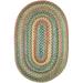 Rhody Rug Charisma Indoor/ Outdoor Braided Area Rug Peridot 7 x 9 Oval Synthetic Nylon Polypropylene 7 x 9 Outdoor Indoor Living Room Tan Oval