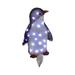 Rdeuod Lighted Penguin Christmas Outdoor Yard Decorations Glittered Penguin With Battery Lighted Outdoor Decor Artificial Pre-Lit Xmas Decorative Penguin LED Lights for Christmas White