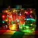 Loopsun Fall Decorations for Home LED Fairy Light Solar For Mason Jar Lid Insert Color Changing Garden Decor MR