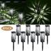 8Pack Solar Pathway Lights Solar Powered Garden Lights Outdoor Waterproof Solar Lights - White