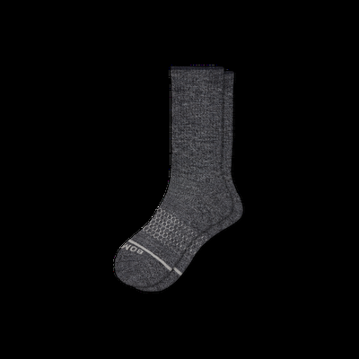 Women's Merino Wool Blend Calf Socks - Charcoal - Medium - Bombas