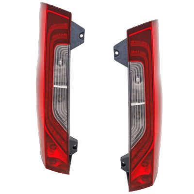 2020 Mercedes Benz Sprinter 1500 Driver and Passenger Side Halogen Tail Light, With bulb(s), Standard Passenger Van, For Models With LED Accent Light, OE Replacement