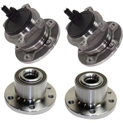 2014 Volvo XC60 Front and Rear, Driver and Passenger Side Wheel Hub, FWD, 5 Lugs, With Bearing, With Sensor