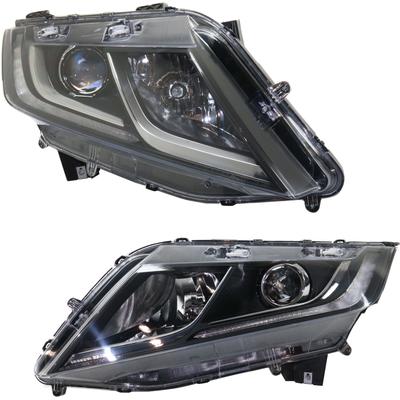 2020 Honda Odyssey Driver and Passenger Side Halogen Headlight, With bulb(s), For Models With Daytime Running Light, OE Replacement