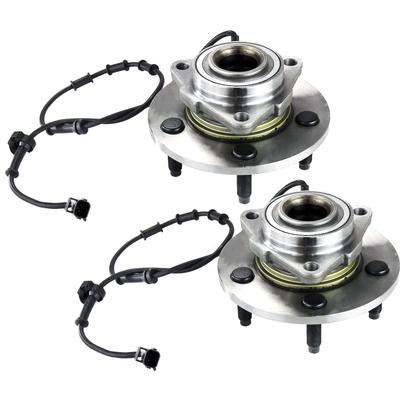 2003 Dodge Ram 1500 Front, Driver and Passenger Side Wheel Hubs, With Bearing, Not For ABS Sensor with Engine Throttle Input, Four Wheel Drive, 4-Wheel ABS