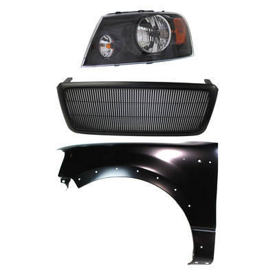 2007 Ford F-150 Driver Side Halogen Headlight, With bulb(s), Crew Cab Pickup, OE comparable