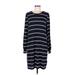 Lucky Brand Casual Dress - Shift Crew Neck 3/4 sleeves: Blue Color Block Dresses - Women's Size Medium