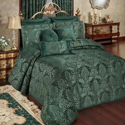 Camelot Grande Bedspread Emerald Green, Queen, Emerald Green