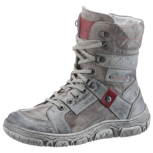 Winterboots KRISBUT Gr. 38, grau (grau, taupe, used) Damen Schuhe mit herausnehmbarer Warmfutterdecksohle