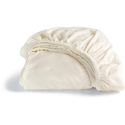 Spannbettlaken CINDERELLA "Doppeljersey", beige (elfenbein), B:90cm L:200cm, Double-Jersey, Obermaterial: 100% Baumwolle, Laken, bügel- und knötchenfrei, bis 25cm Höhe Image