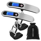 5 Core Luggage Scale 2Pcs Tavel Digital 110lbs Capacity Suitcase Hanging Baggage Weighing Machine, Rubber | 4 H x 4 W x 7 D in | Wayfair