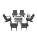 Direct Wicker 6 - Person Seating Group in Black | 26.77" D x 39.76" L x 25.59" H | Outdoor Furniture | Wayfair PAG-1801H&011C6-BK