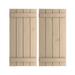 Ekena Millwork Rustic Four Board Joined Board-n-Batten Faux Wood Shutters (Per Pair) Metal | 40 H x 22 W x 1 D in | Wayfair SHUBJS22X40PCPR