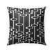 KAVKA DESIGNS ABACUS CHARCOAL Geometric Indoor/Outdoor Throw Pillow Polyester/Polyfill blend in Gray | 16 H x 16 W x 4 D in | Wayfair