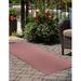 Pink 30 x 0.25 in Area Rug - Dakota Fields Cottle Striped Indoor/Outdoor Area Rug Polyester | 30 W x 0.25 D in | Wayfair