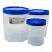 Symple Stuff 3PC PLASTIC SUPER SEAL CONTAINER SET Plastic in Blue/Green/Red | 7.48 H x 6.29 W x 6.29 D in | Wayfair