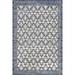 Blue/Beige Rectangle 6'7" x 9'4" Living Room Area Rug - Blue/Beige Rectangle 6'7" x 9'4" Area Rug - Bungalow Rose Chaya Geometric Machine Washable Indoor/Outdoor Area Rug for Living Room Patio Deck Front Porch Kitchen 112.0 x 79.0 x 0.25 D | Wayfair